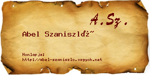Abel Szaniszló névjegykártya